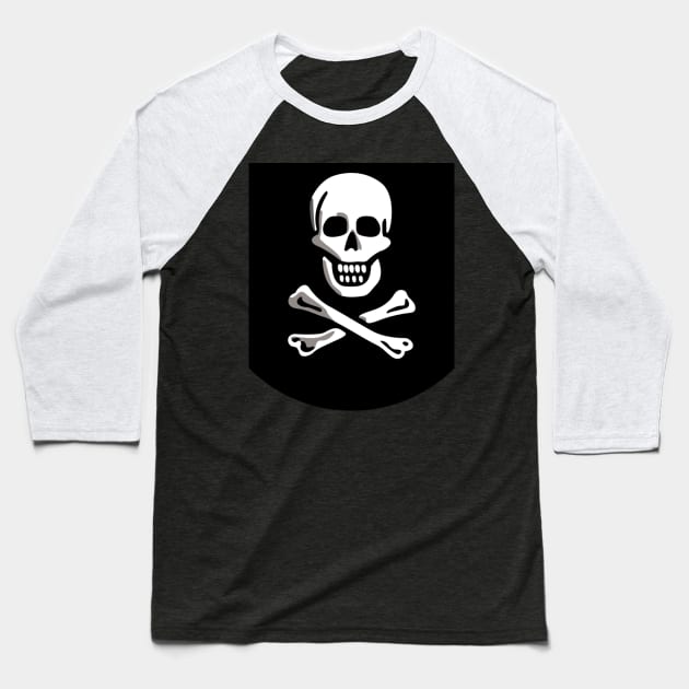 Jolly Roger Skull and Cross bones Baseball T-Shirt by twix123844